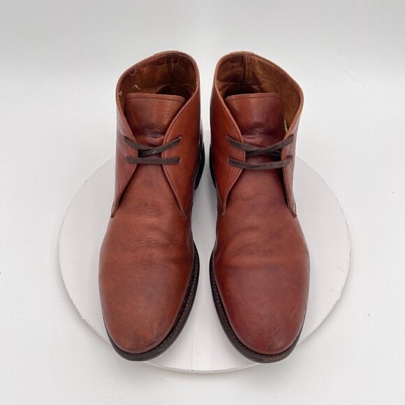Johnston & Murphy Est. 1850 Men Sz 11 Brown Leather Plain Toe Chukka Ankle Boot - Picture 3 of 16